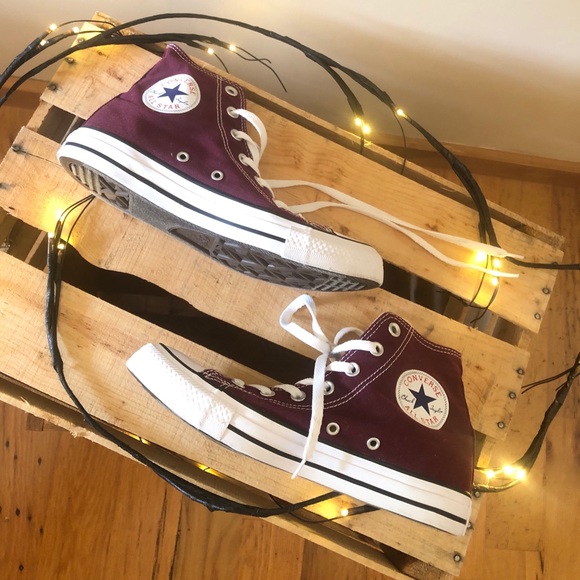Converse Shoes - Converse Burgundy High rise - Women’s 8 - Men’s 6